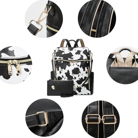 Vegan Leather Backpack - Picture 6 of 6